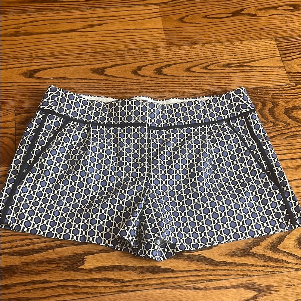 J. Crew Navy and White High Waist Shorts